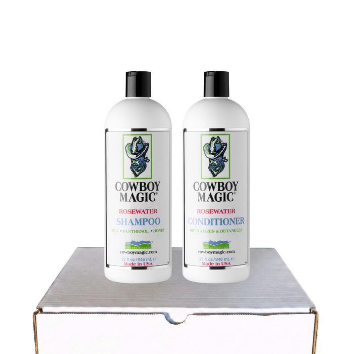 Rosewater Shampoo & Conditioner Bundle (946 mL) - All Hair types. Horses, Pets and Humans.