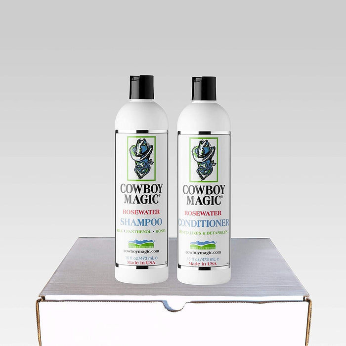 Rosewater Shampoo & Conditioner Bundle (473 mL) - All Hair types. Horses, Pets and Humans.