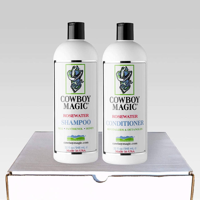 Rosewater Shampoo & Conditioner Bundle (946 mL) - All Hair types. Horses, Pets and Humans.